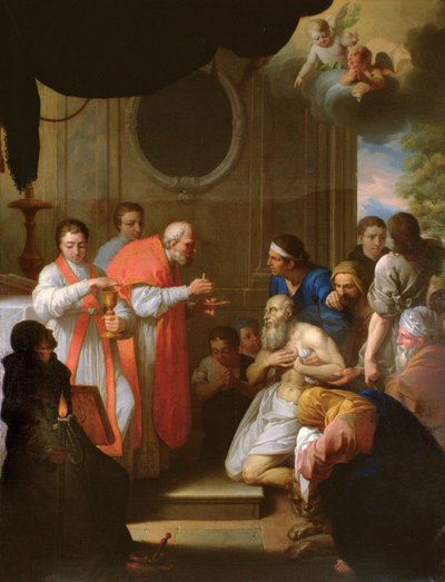 St Roch Curing the Plague-Stricken by Jacques Gamelin